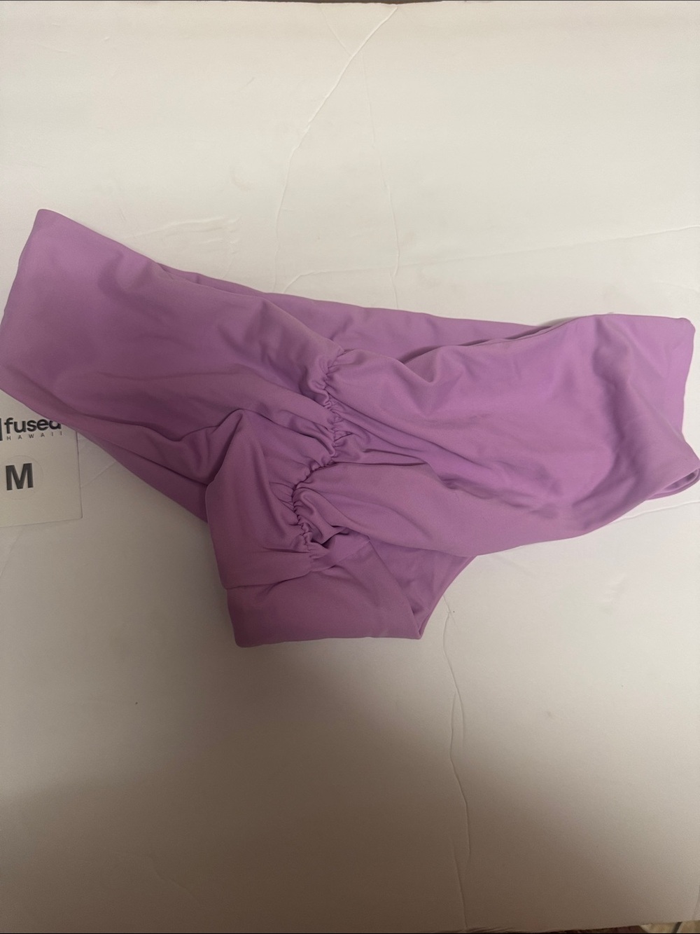 New Fused Hawaii Lilac Scrunch Bikini Bottom- Medium